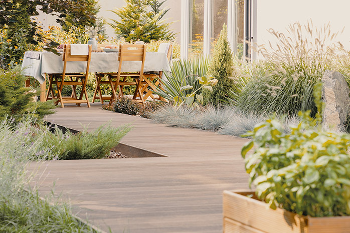 Grande terrazza in WPC
