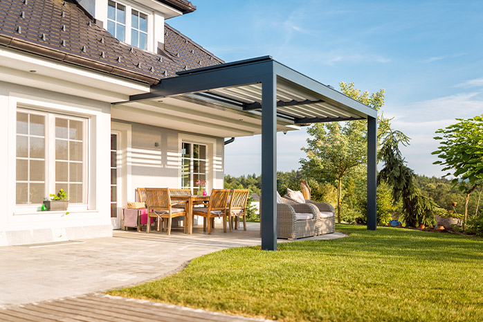 Una grande terrazza offre molteplici possibilità di design
